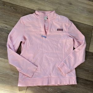 Vineyard Vines Pink Quarter-Zip Sweatshirt